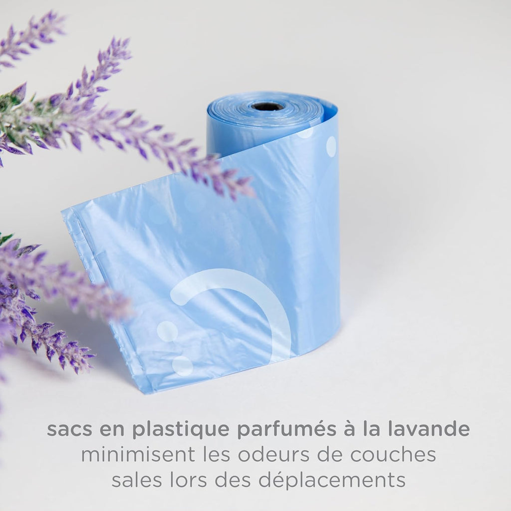 Ubbi Retractable On the Go Bag Dispenser for Travel, Diaper Bag Accessory