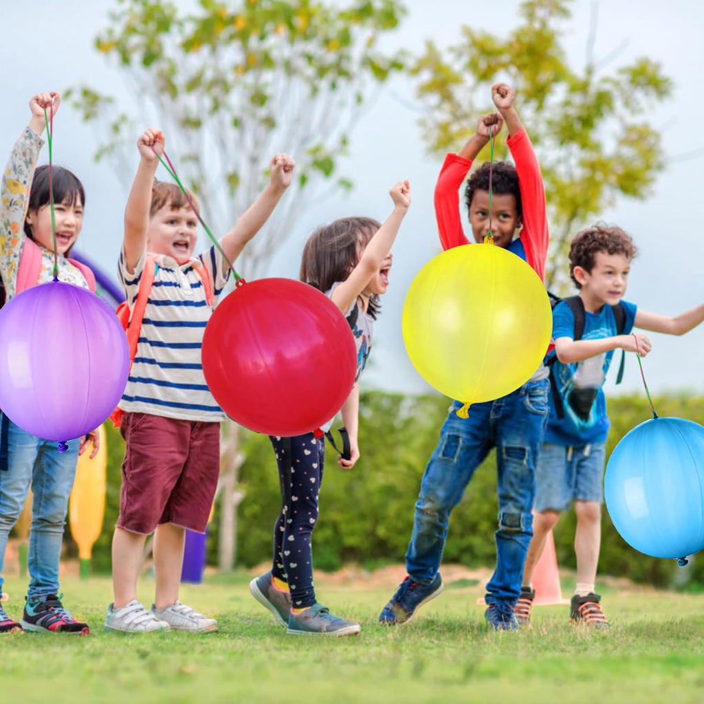 LEEZZIZZ 30Pcs Punch Balloons, Thickened Neon Punching Balloon Heavy Duty