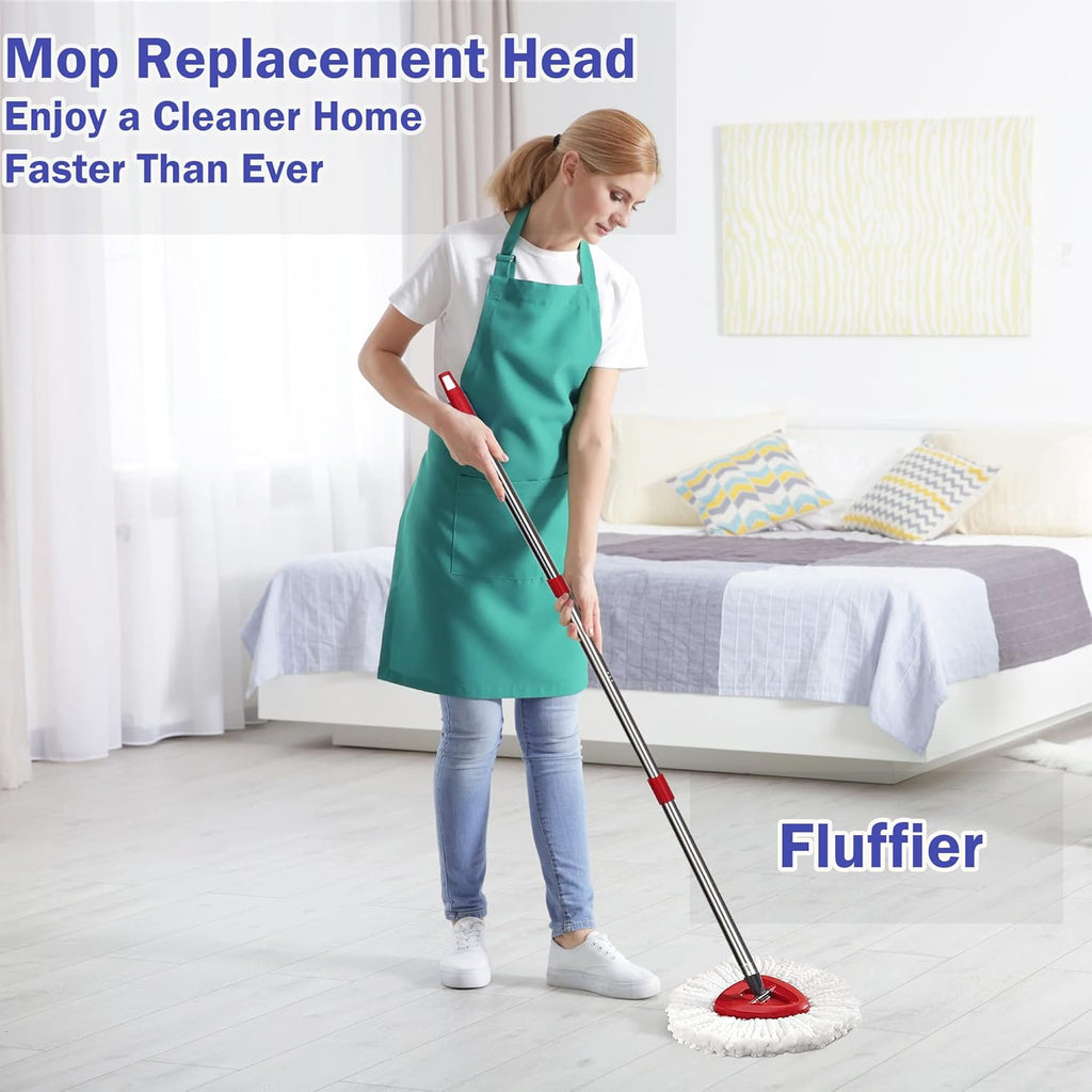 Spin Mop Replacement Head 4 Pack Mop Refill Compatible with Ocedar Triangle