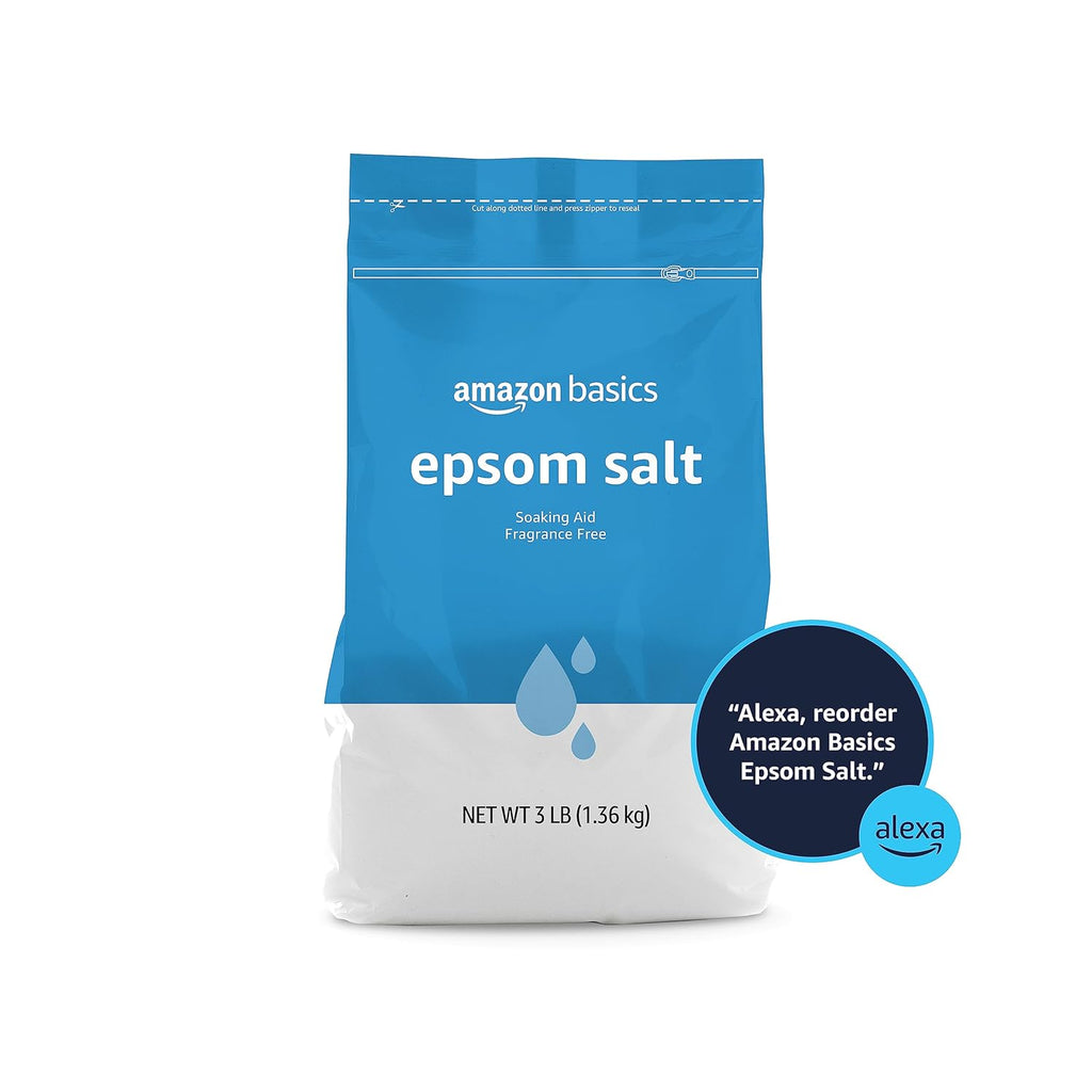 Amazon Basics Epsom Salt Soak, Unscented, Magnesium Sulfate USP, Muscle and