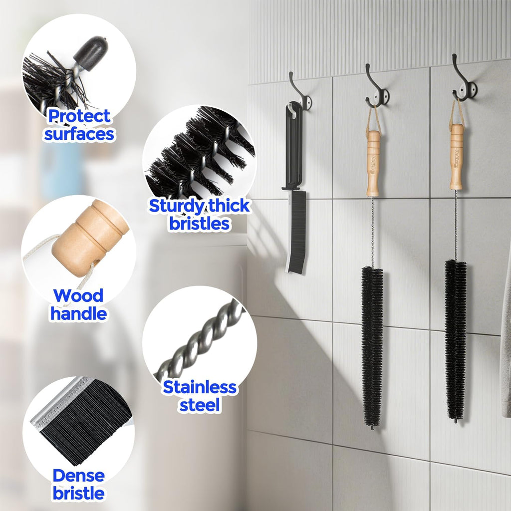 Holikme Dryer Vent Cleaner Kit, 3 Pieces Dryer Lint Brush- Household Supplies