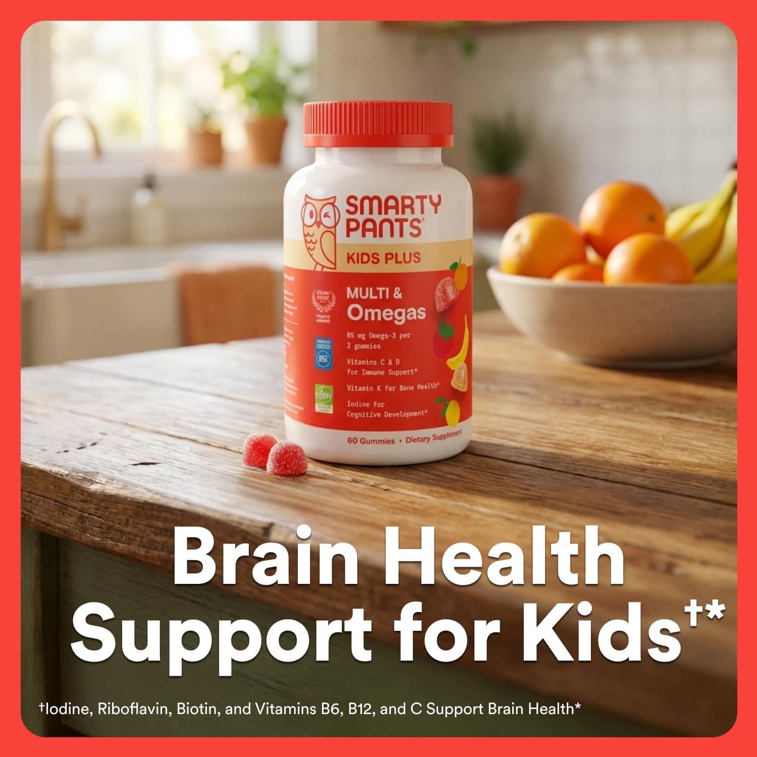 SmartyPants Kids Multivitamin Gummies with Omega 3 DHA/EPA, Vitamins D3, C
