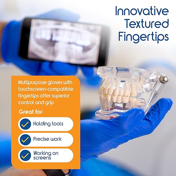 Inspire Cobalt Blue Nitrile Disposable Gloves