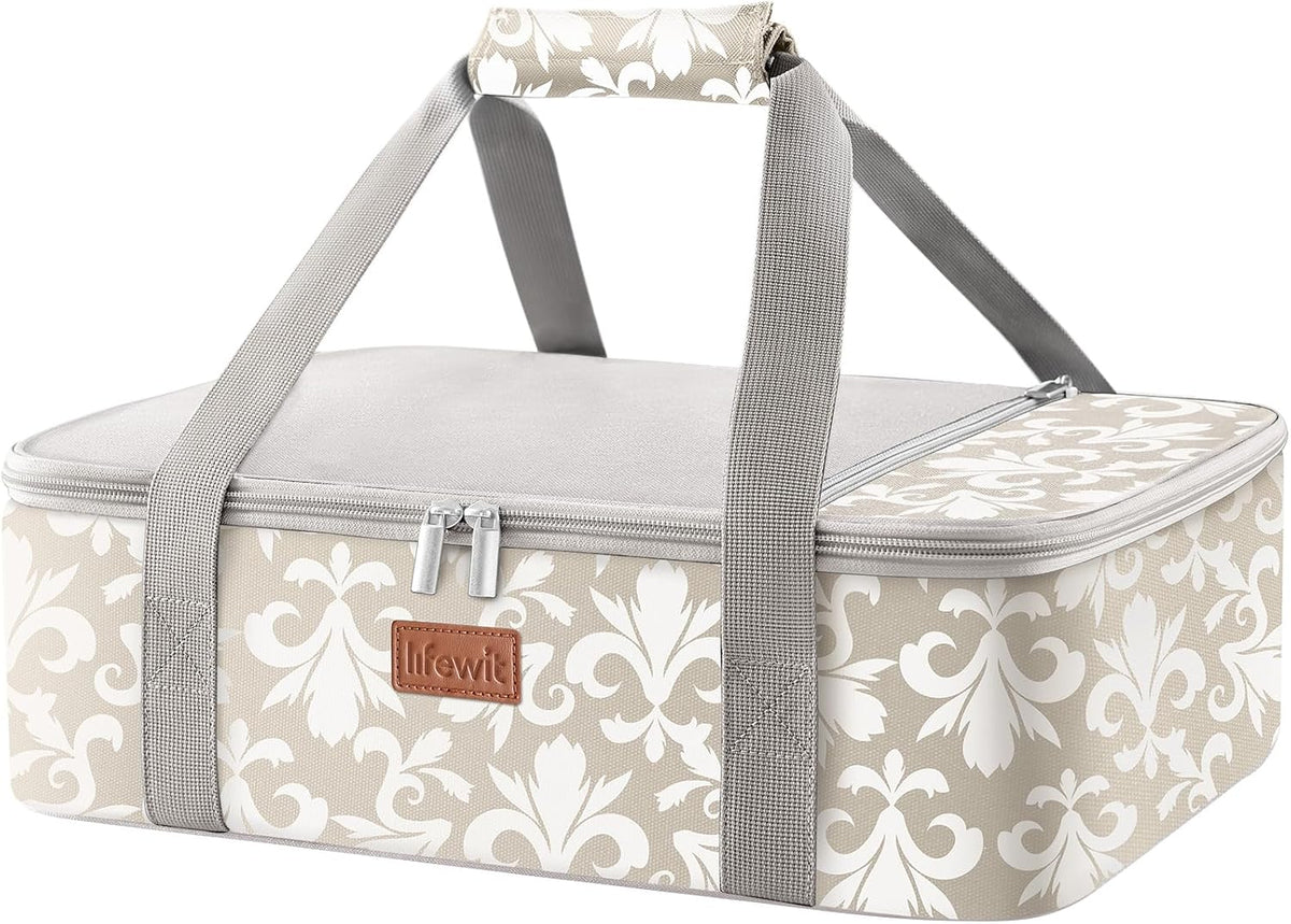 Lifewit Insulated Single Decker Casserole Carrier for Hot or Cold Food