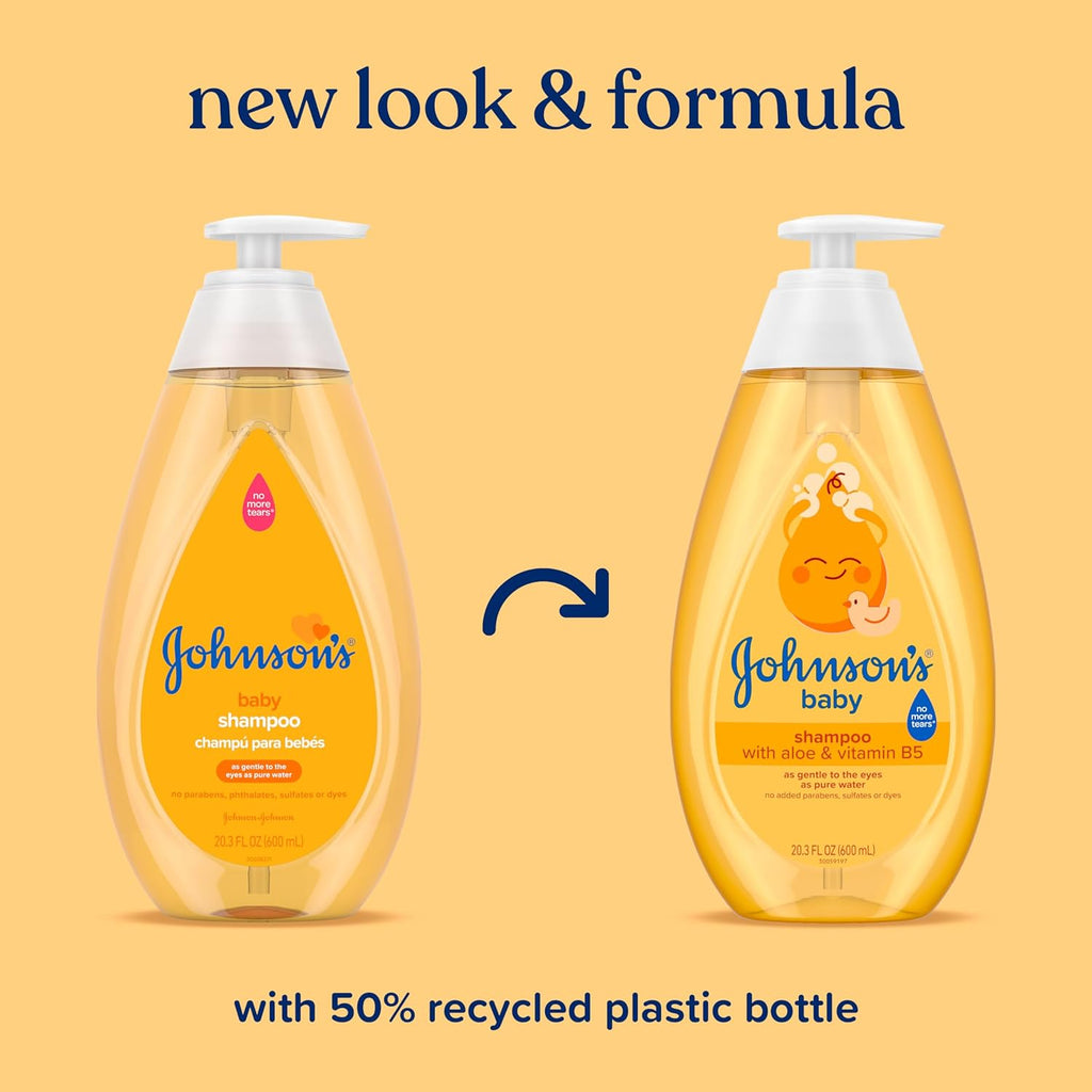Johnson's Baby Shampoo with Aloe Vera & Vitamin B5, Tear Free, Newborn
