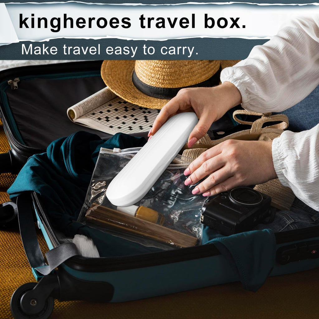 kingheroes Electric Toothbrush Set, Comes with 8 Brush Heads & Travel Case,4
