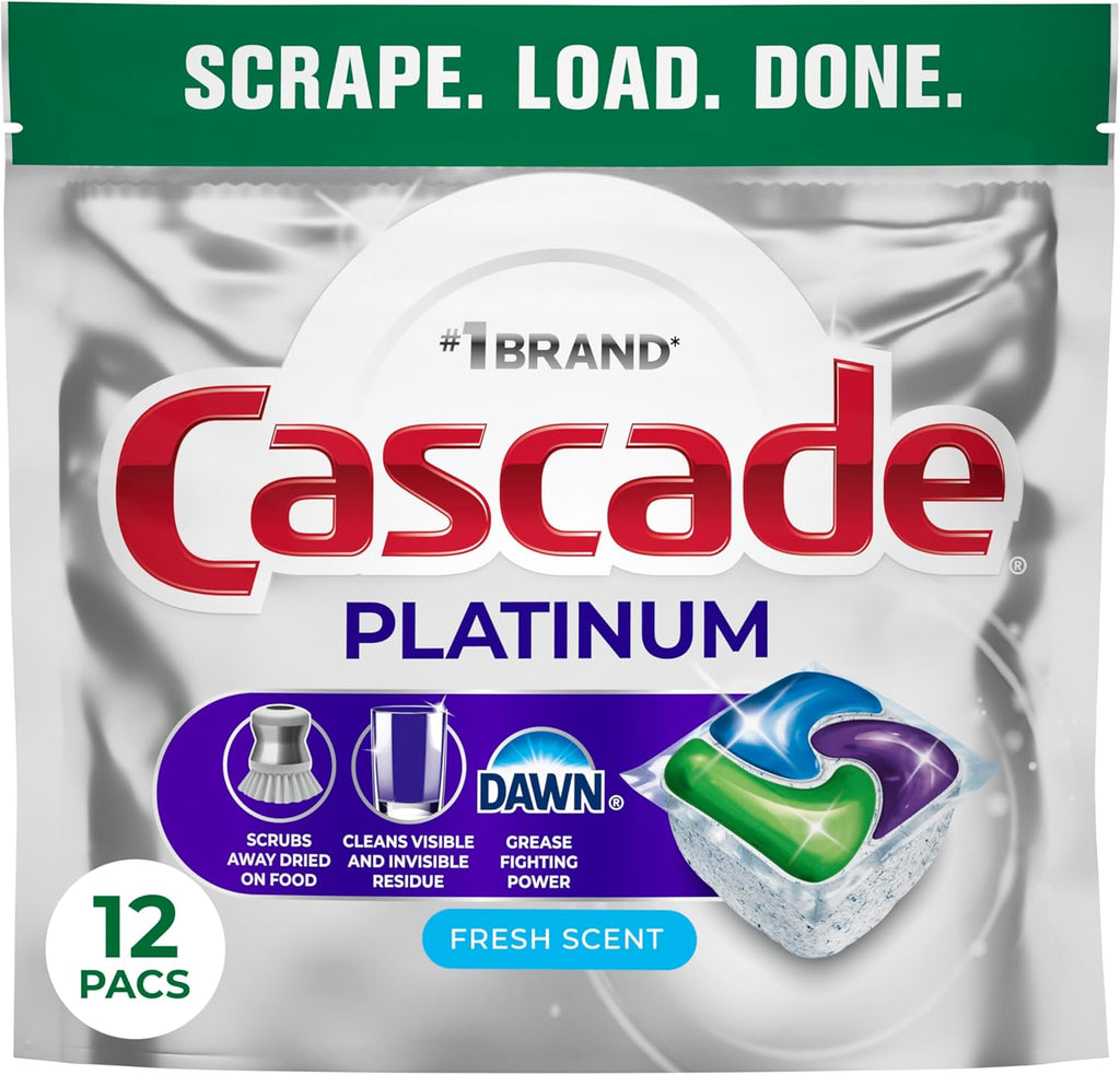 Cascade Platinum Dishwasher Pods, Dishwasher Detergent, Dish Detergent Soap