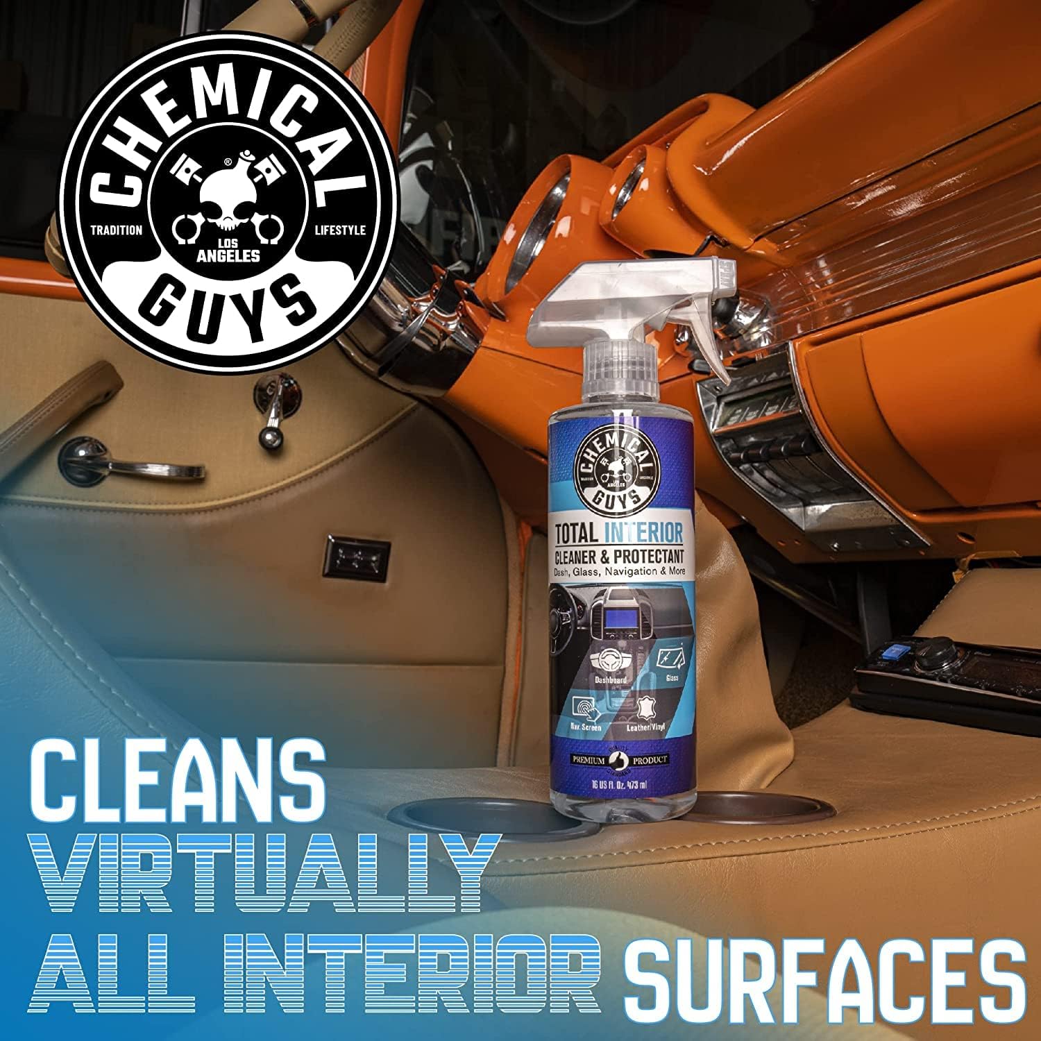 Chemical Guys Total Interior Cleaner & Protectant Interior Cleaner, Cleans &