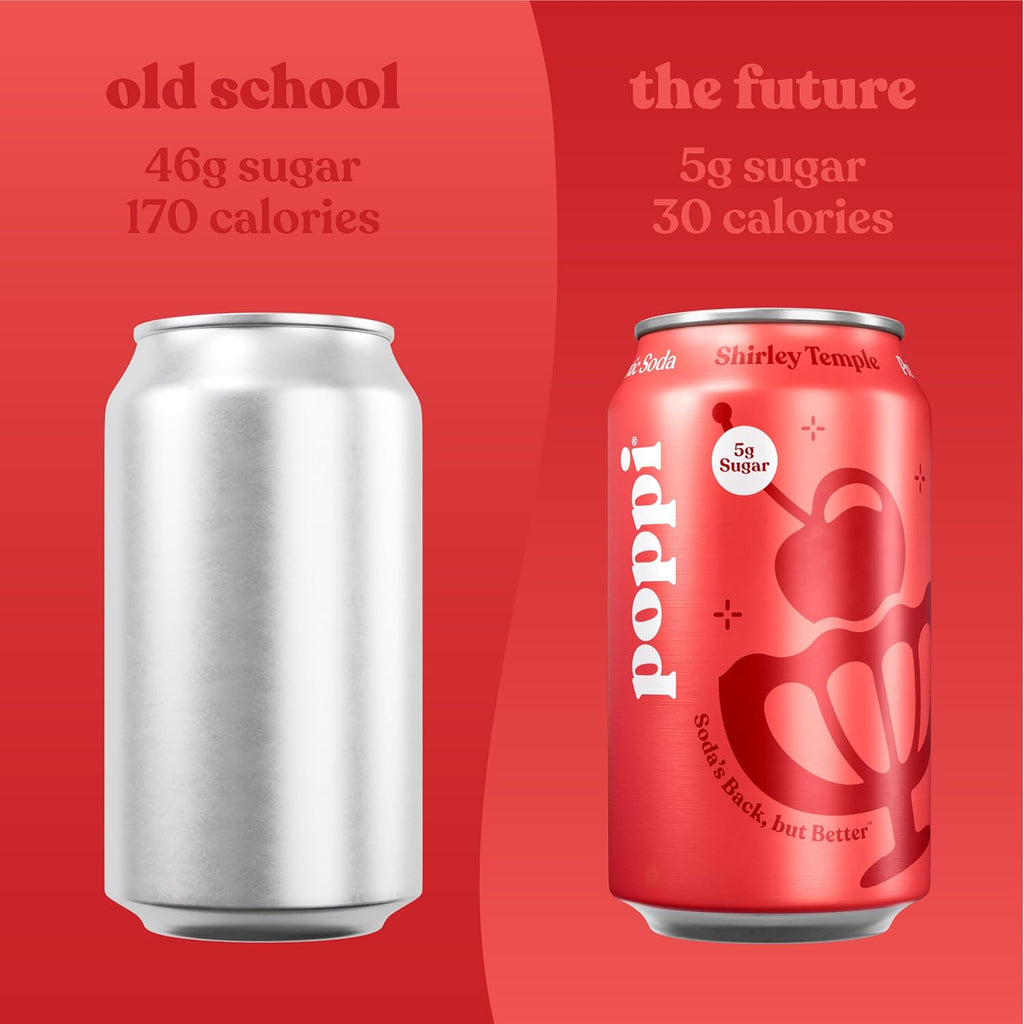 Poppi Sparkling Prebiotic Soda Beverage with Apple Cider Vinegar, Seltzer