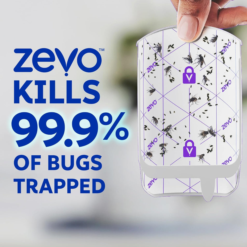 Zevo Flying Insect Trap & 3 Refill Cartridges - Plug in Fly Trap & Indoor Bug