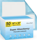 Wowflash Super Absorbency Disposable Leakproof Underpads with Quick Drying