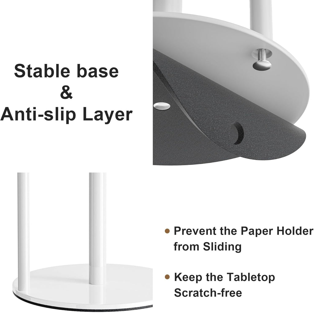 Paper Towel Holder White Kitchen Roll Holder, Paper Towel Holder for Kitchen