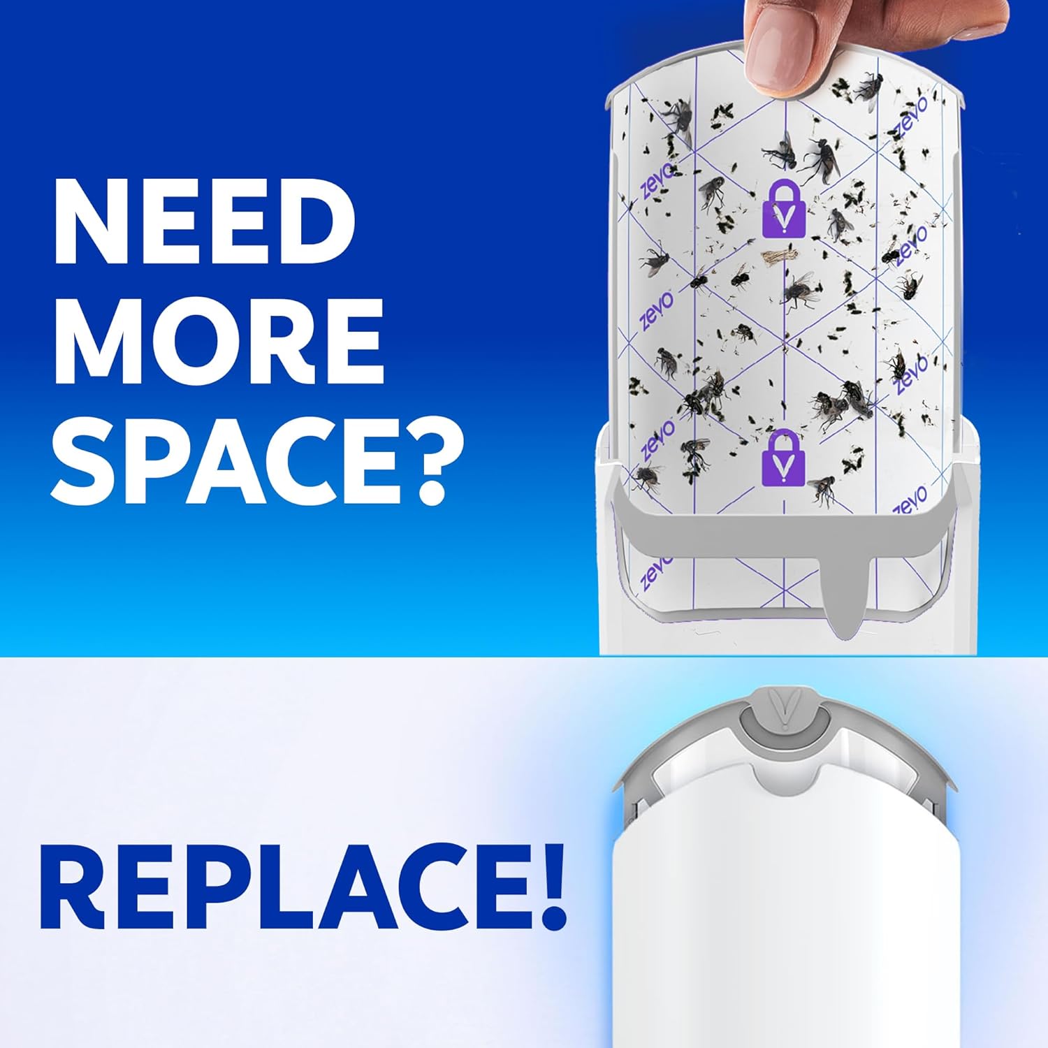 Zevo Flying Insect Trap Official Refill Cartridges - Fits Both Zevo Trap &