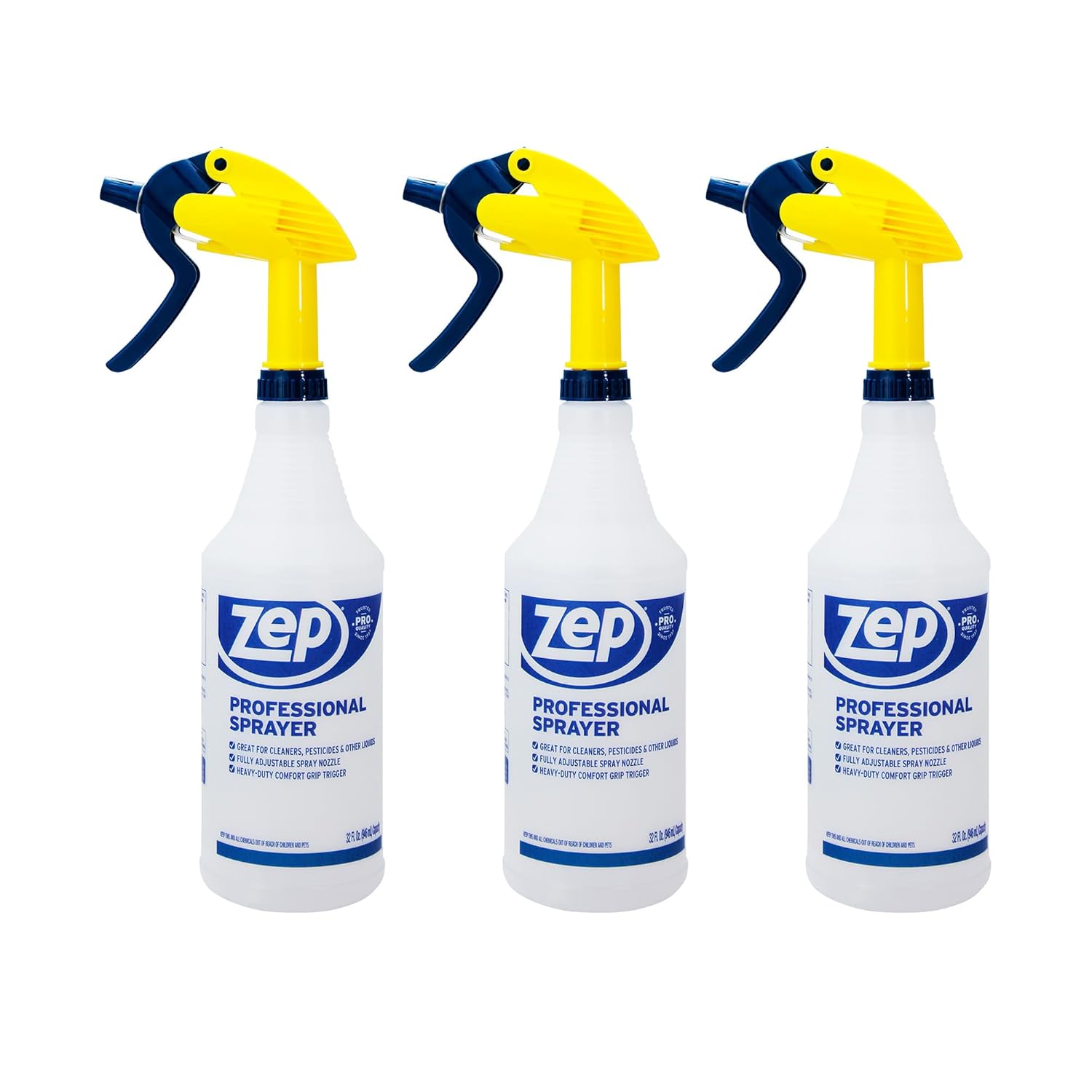 ZEP Professional Sprayer Bottle - 32 oz (Pack of 3) - HDPRO1 - Versatile