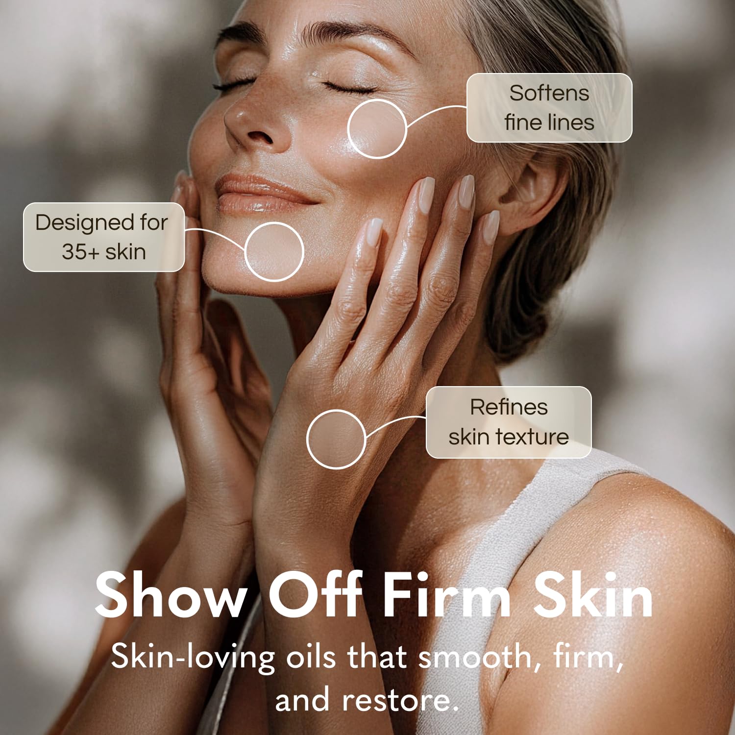 GODA Silk Body Oil Women - Firming Anti Aging Moisturizing Formula, Crepey
