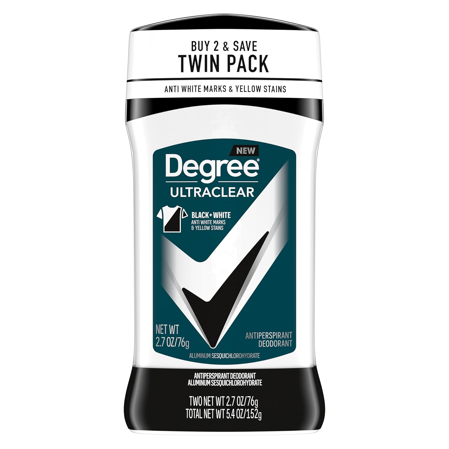 Degree Men UltraClear Antiperspirant Deodorant Black+White 2 Count 72-Hour