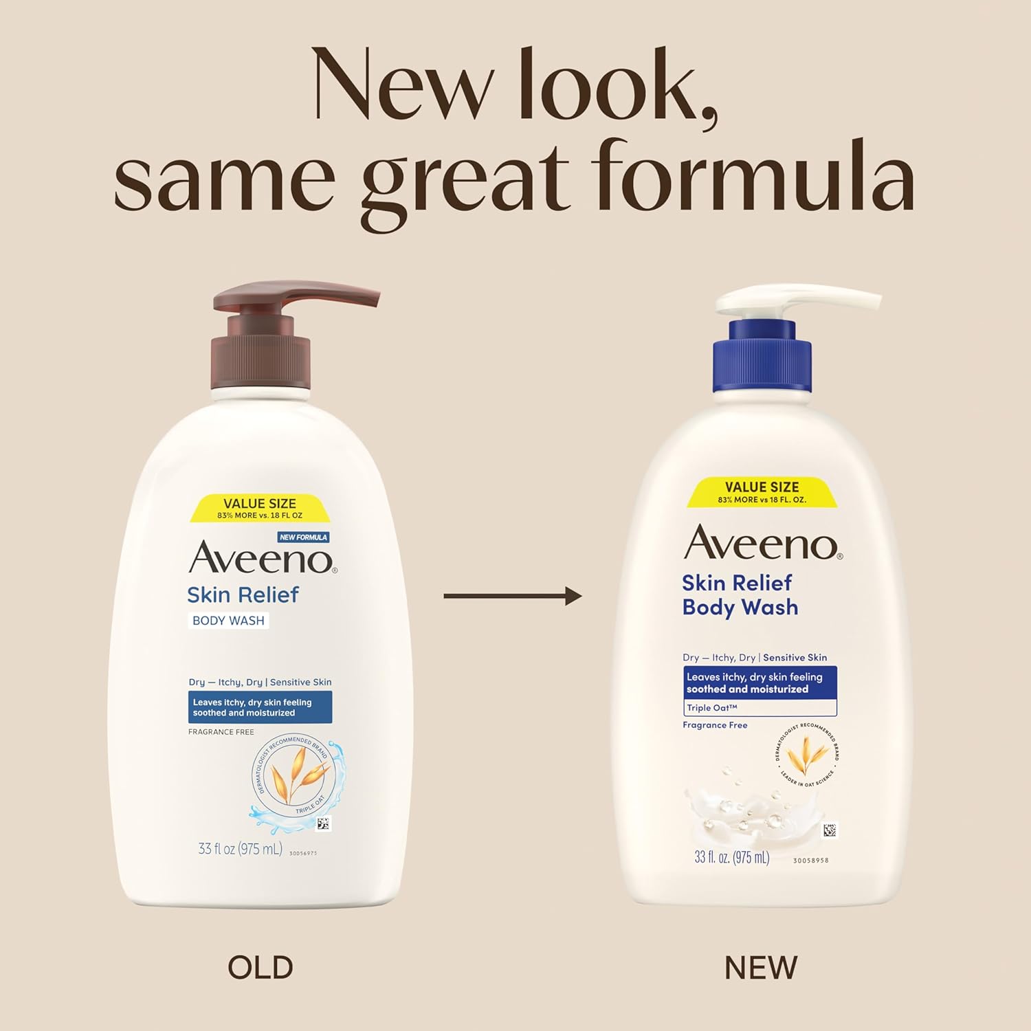 Aveeno Skin Relief Fragrance-Free Body Wash with Triple Oatå¨ Complex, Gentle