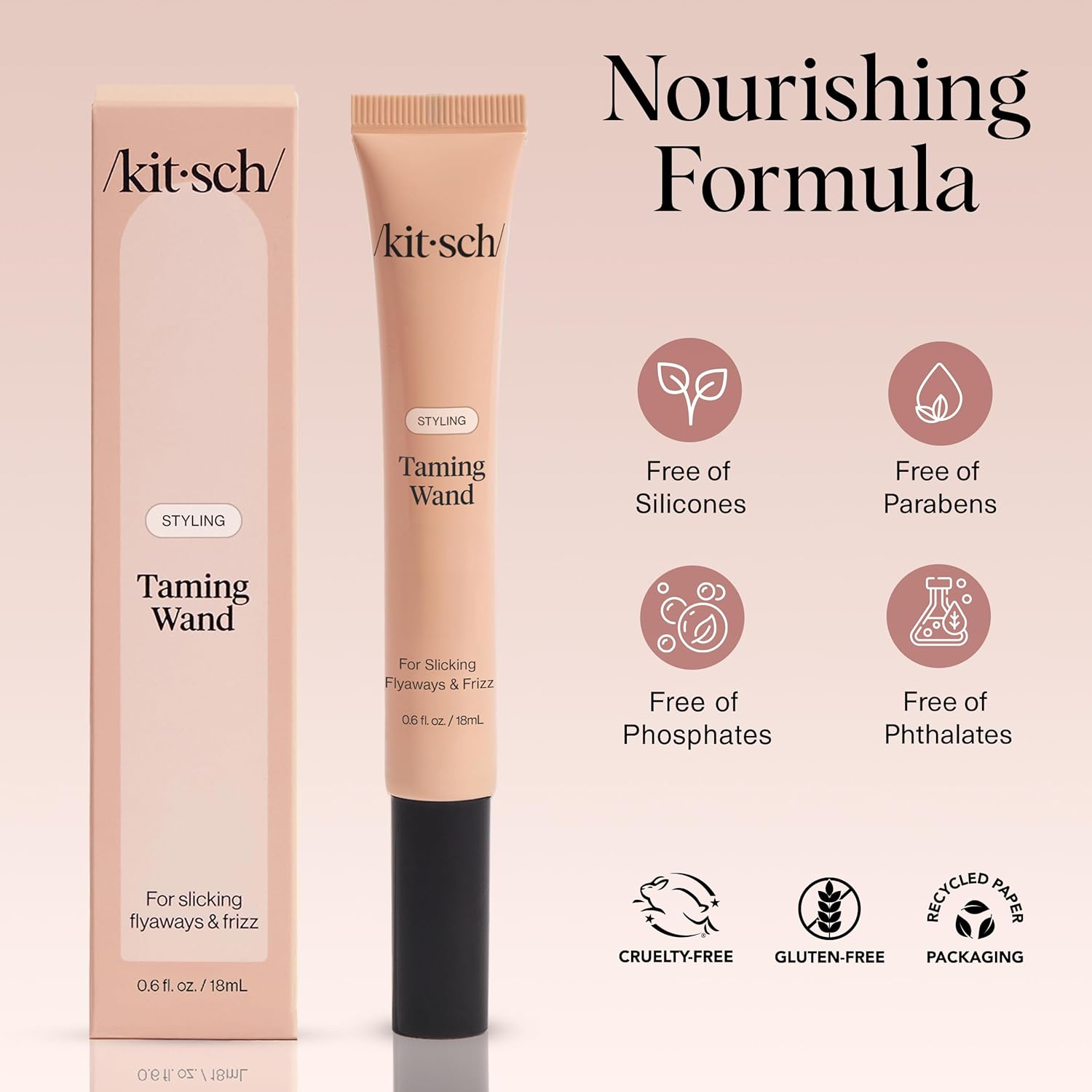 Kitsch Hair Taming Wand - Fly Away Stick For Hair with Biotin, Aloe & Vitamin
