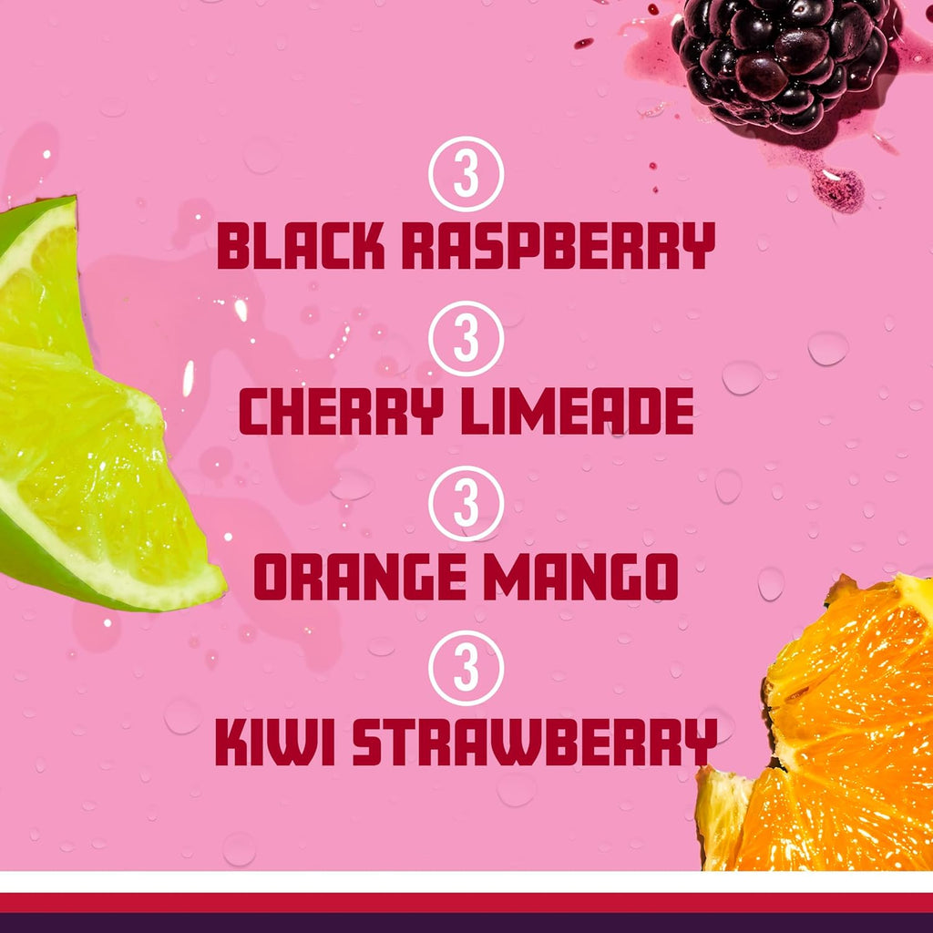 Sparkling Ice Purple Variety Pack, Flavored Water, Zero Sugar, with Vitamins