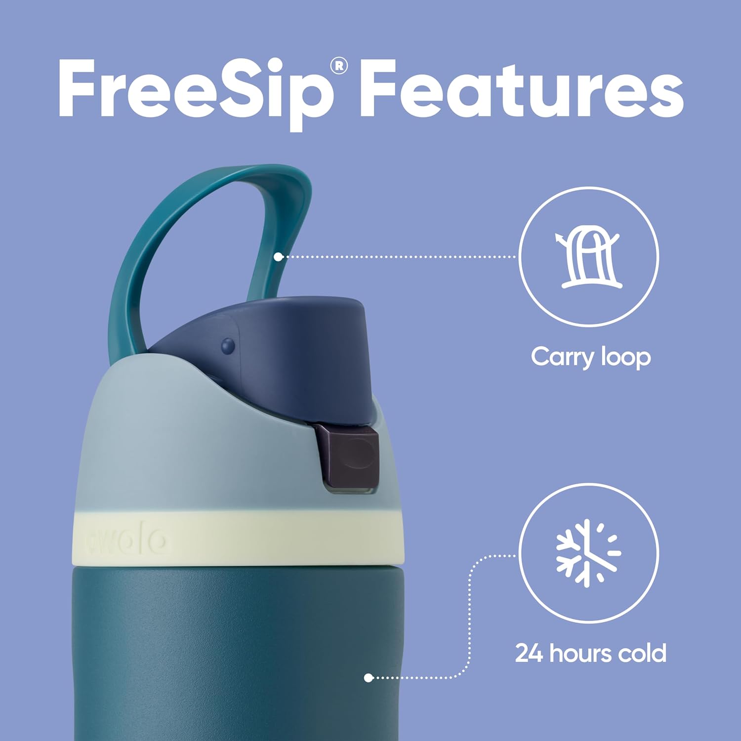 Owala FreeSip Insulated Stainless Steel Water Bottle with Straw, BPA-Free