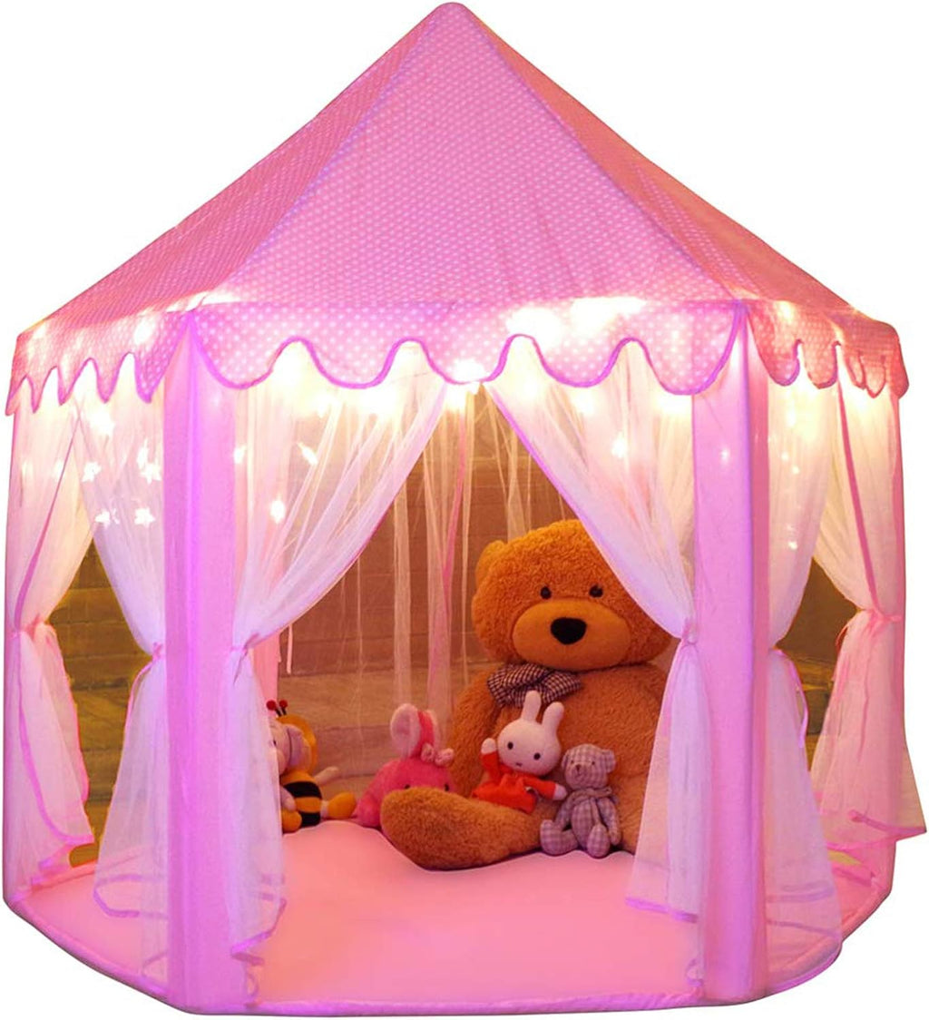 Monobeach Princess Tent Girls Large Playhouse Kids Castle Play Tent with Star