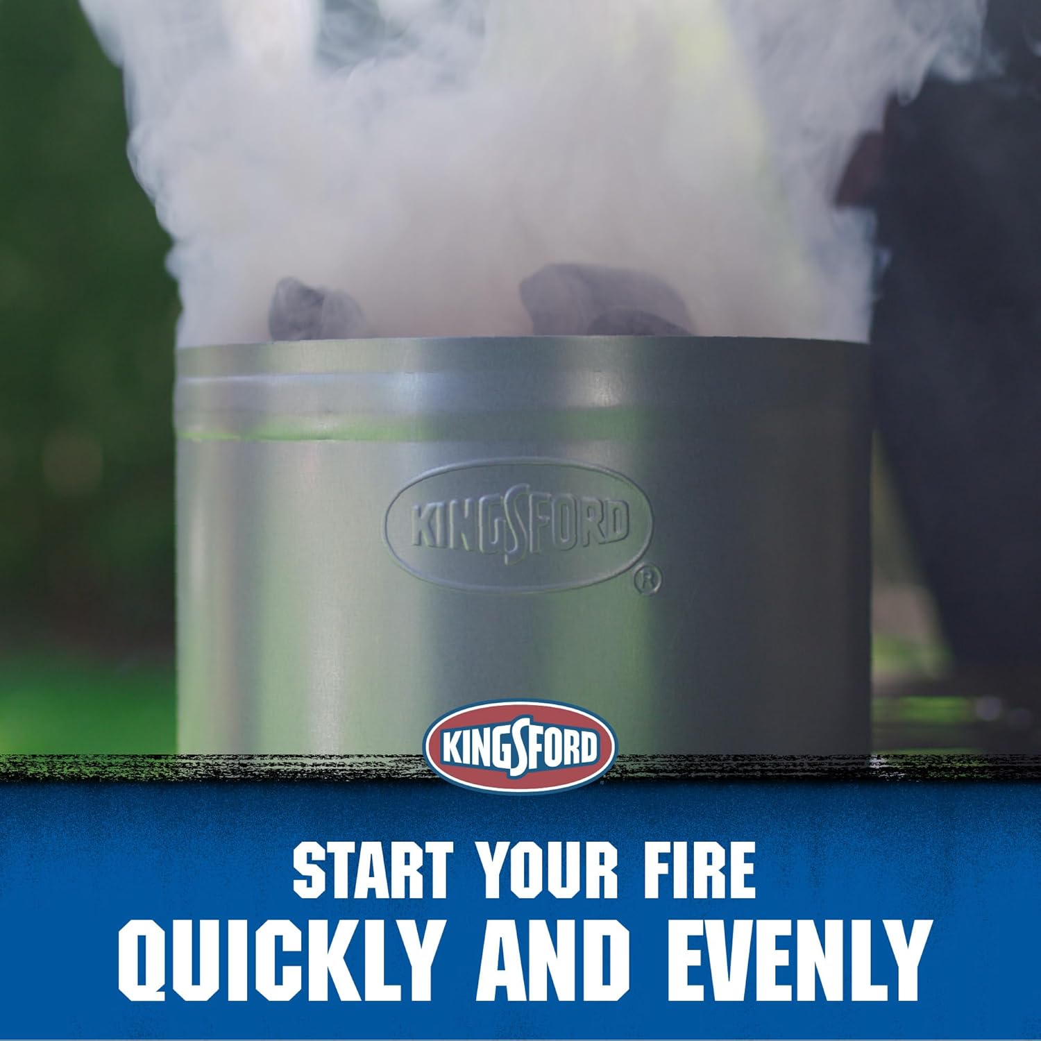 Heavy Duty Deluxe Charcoal Chimney Starter, Large Capacity Zinc Steel BBQ
