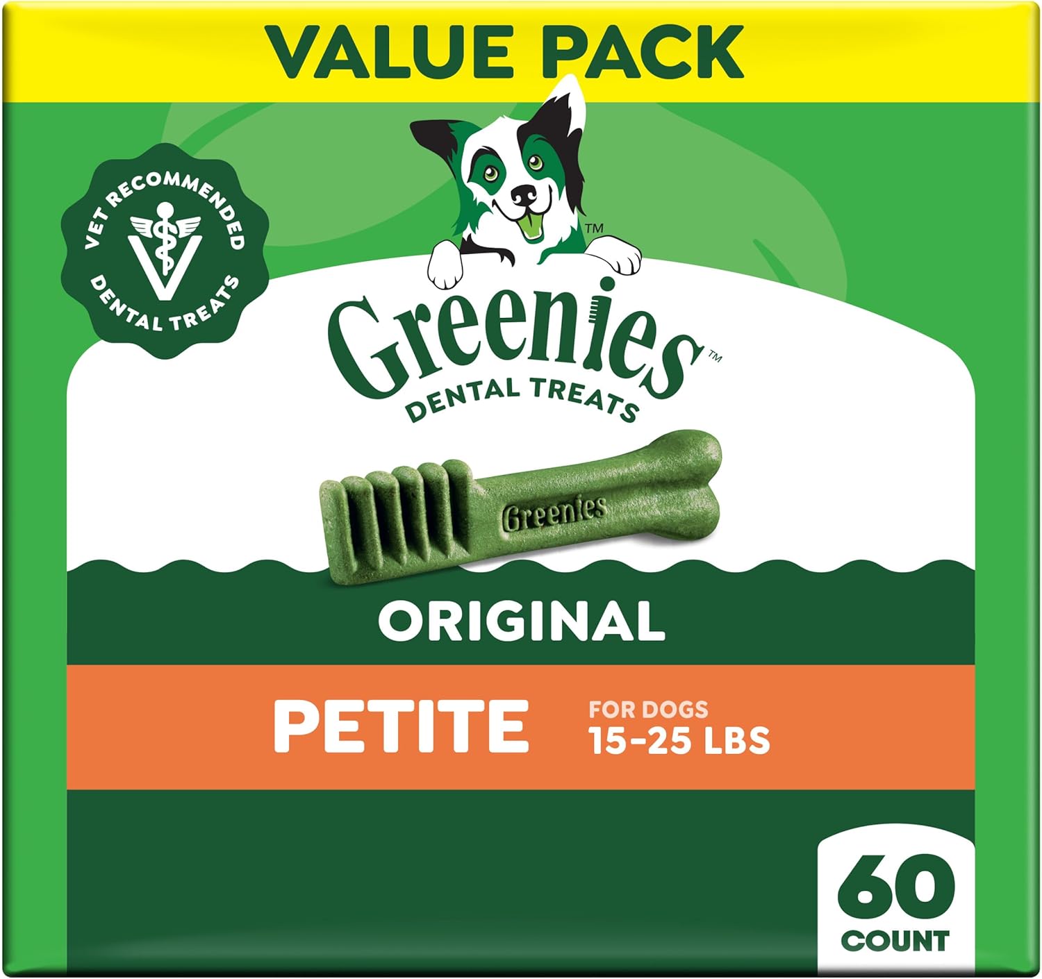 Greenies Veterinarian-Recommended Adult Natural Dental Dog Treats Petite