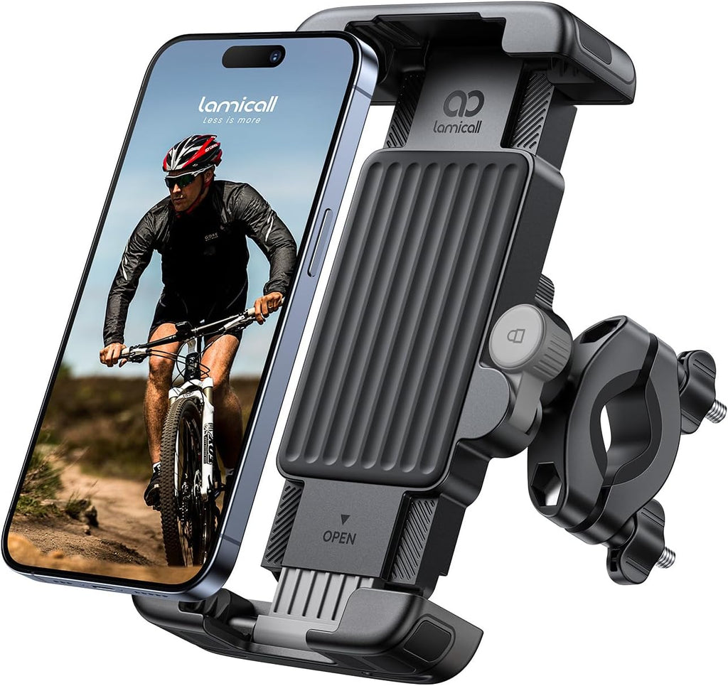 Lamicall Bike Motorcycle Phone Mount - 1s Quick Lock Bike Cell Phone Holder