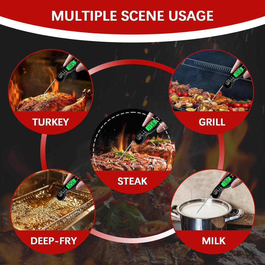 Meat Thermometer Digital•?ÎIP67 Waterproof Cooking Thermometer with