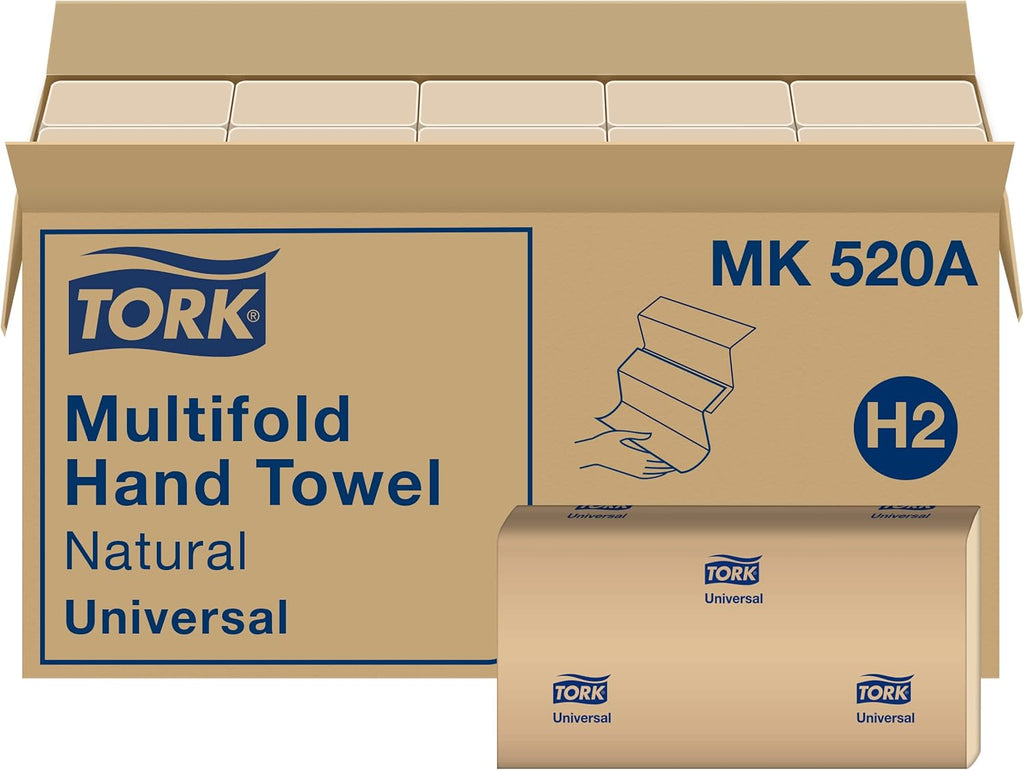 Tork Multifold Hand Towel, Natural, 100% recycled, FSC certified, Compatible