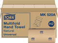 Tork Multifold Hand Towel, Natural, 100% recycled, FSC certified, Compatible