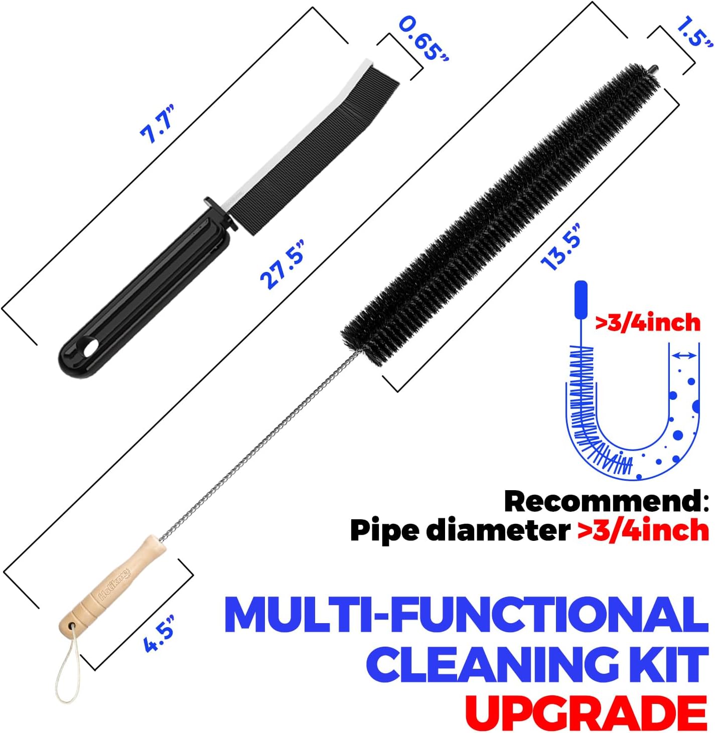 Holikme Dryer Vent Cleaner Kit, 3 Pieces Dryer Lint Brush- Household Supplies