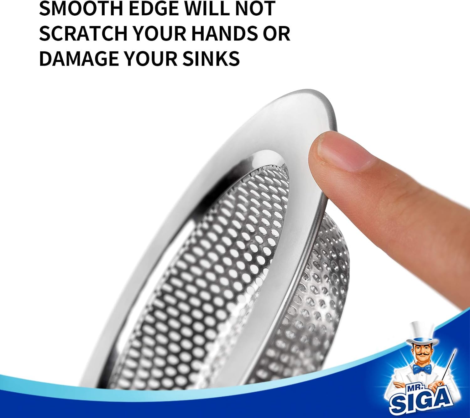 MR.SIGA Kitchen Sink Strainer, Stainless Steel Sink Drain Strainer