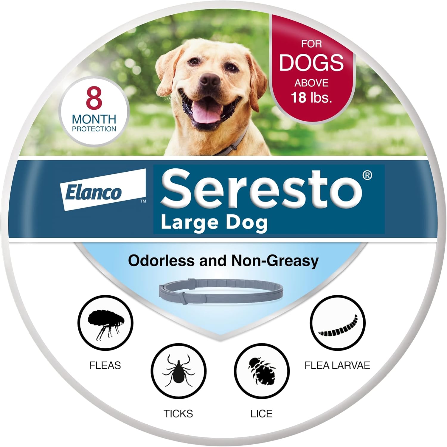 Seresto Flea & Tick Collar For Dogs Over 18 lbs., Treatment & Prevention