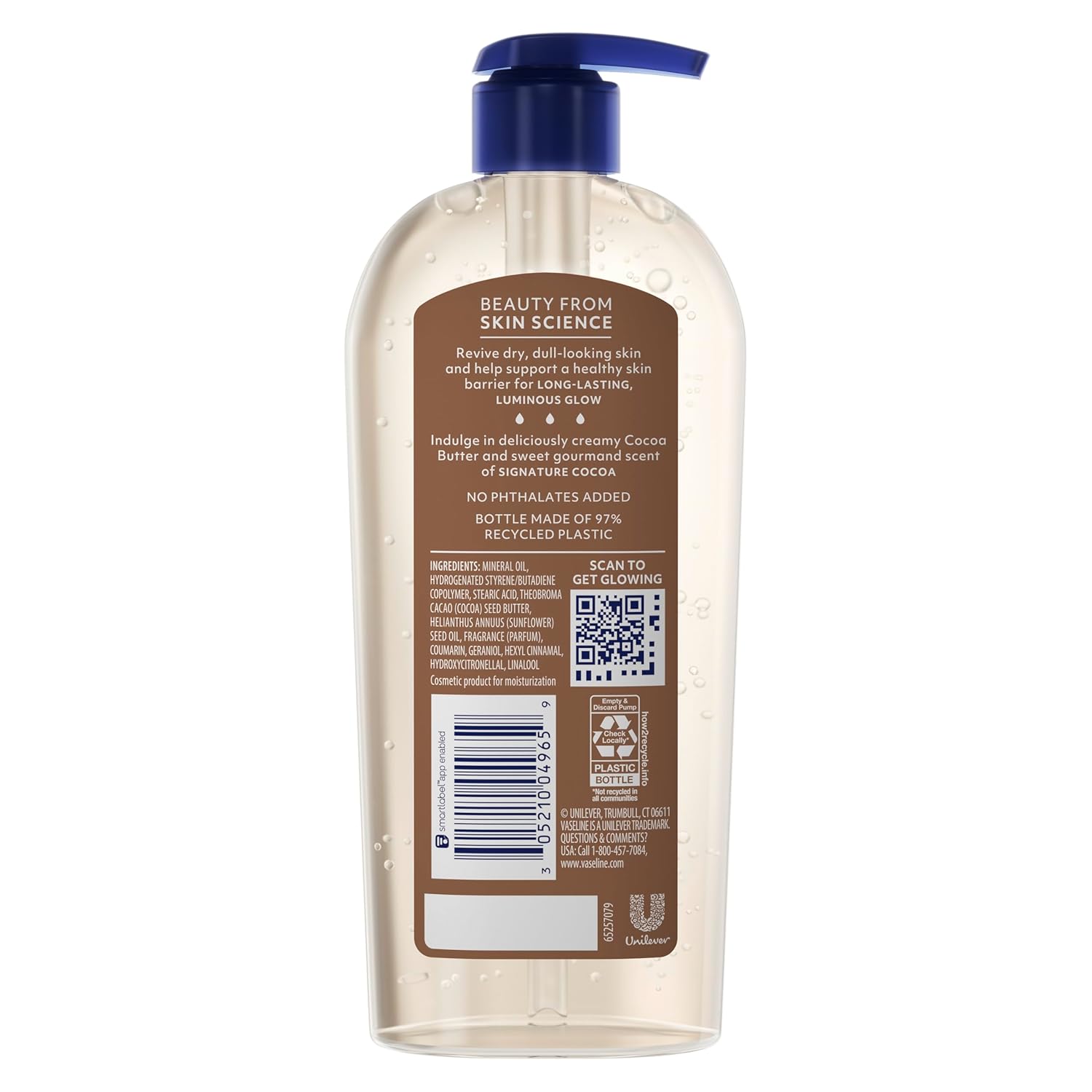 Vaseline Intensive Care Cocoa Radiant Body Gel Oil with 100% Pure Cocoa
