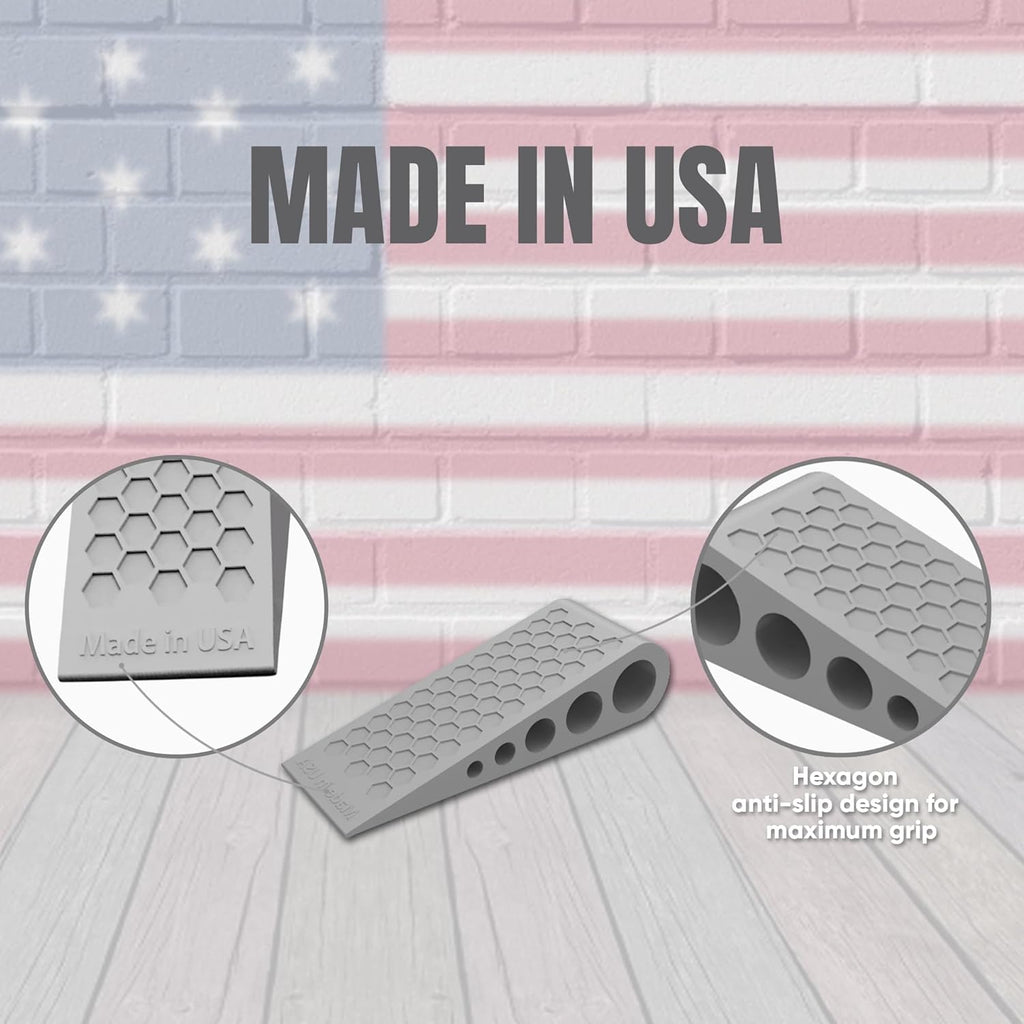 Door Stoppers for Bottom of Door Premium Floor Rubber Door Stop Wedge Made in