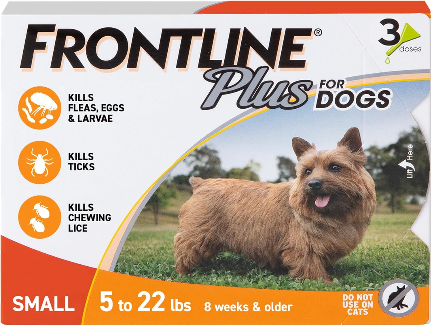 FRONTLINE Plus Flea and Tick Treatment for Small Dogs Upto 5 to 22 lbs. 3