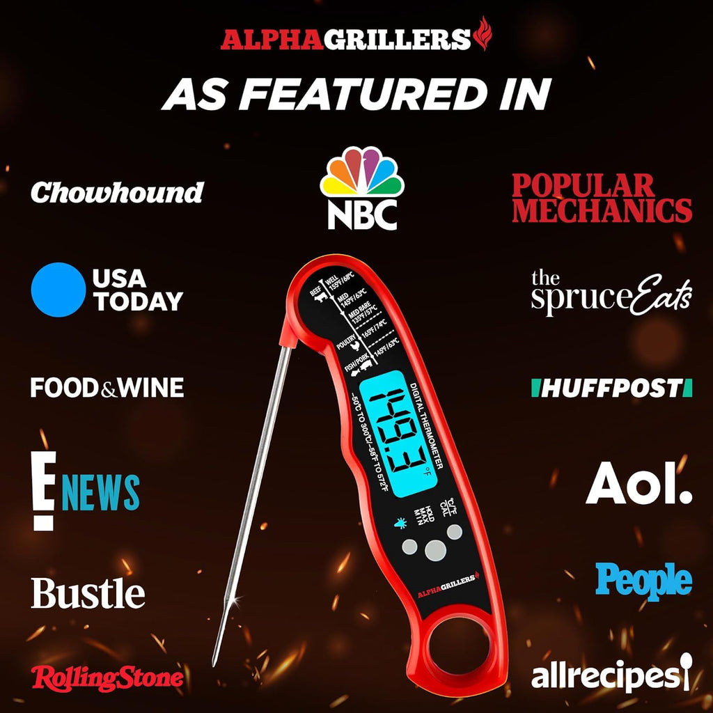 Alpha Grillers Meat Thermometer Digital ‰ÛÒ Instant Read Food Thermometer for