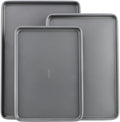 GoodCook Everyday Nonstick Baking Sheet Set, 3 Pack Includes One Small