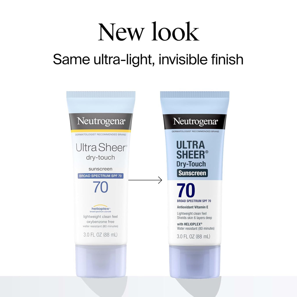 Neutrogena Ultra Sheer Dry-Touch Sunscreen Lotion SPF 70, Broad Spectrum