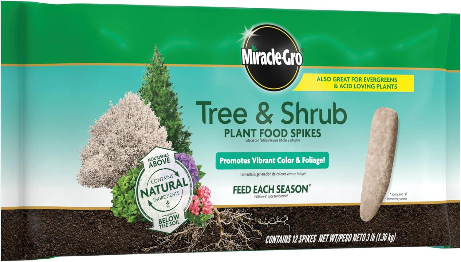 Miracle-Gro Tree and Shrub Plant Food Spikes - Deciduous, Flowering &