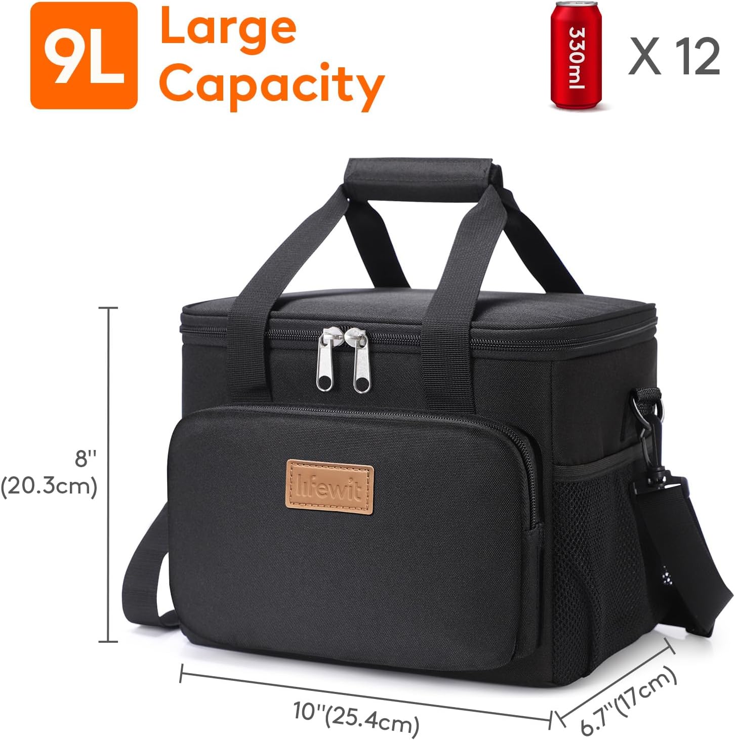 Lifewit Medium Lunch Bag, Insulated Lunch Box, Soft Cooler Cooling Tote for