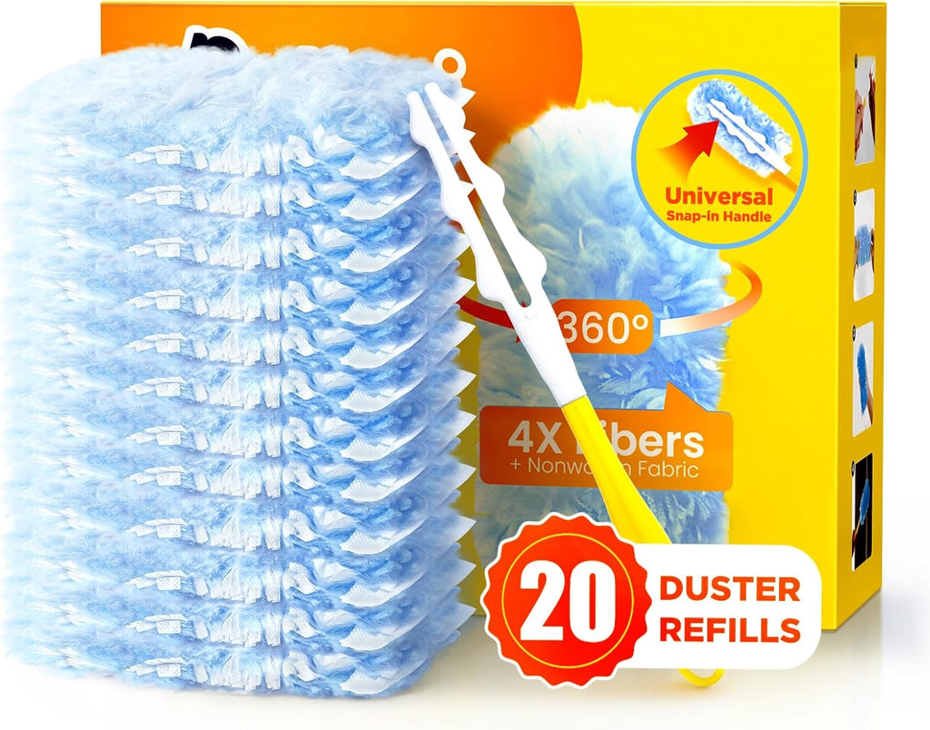 Heavy Duty Duster Refills for Swiffer Duster, 20 Count Duster Refills with 1