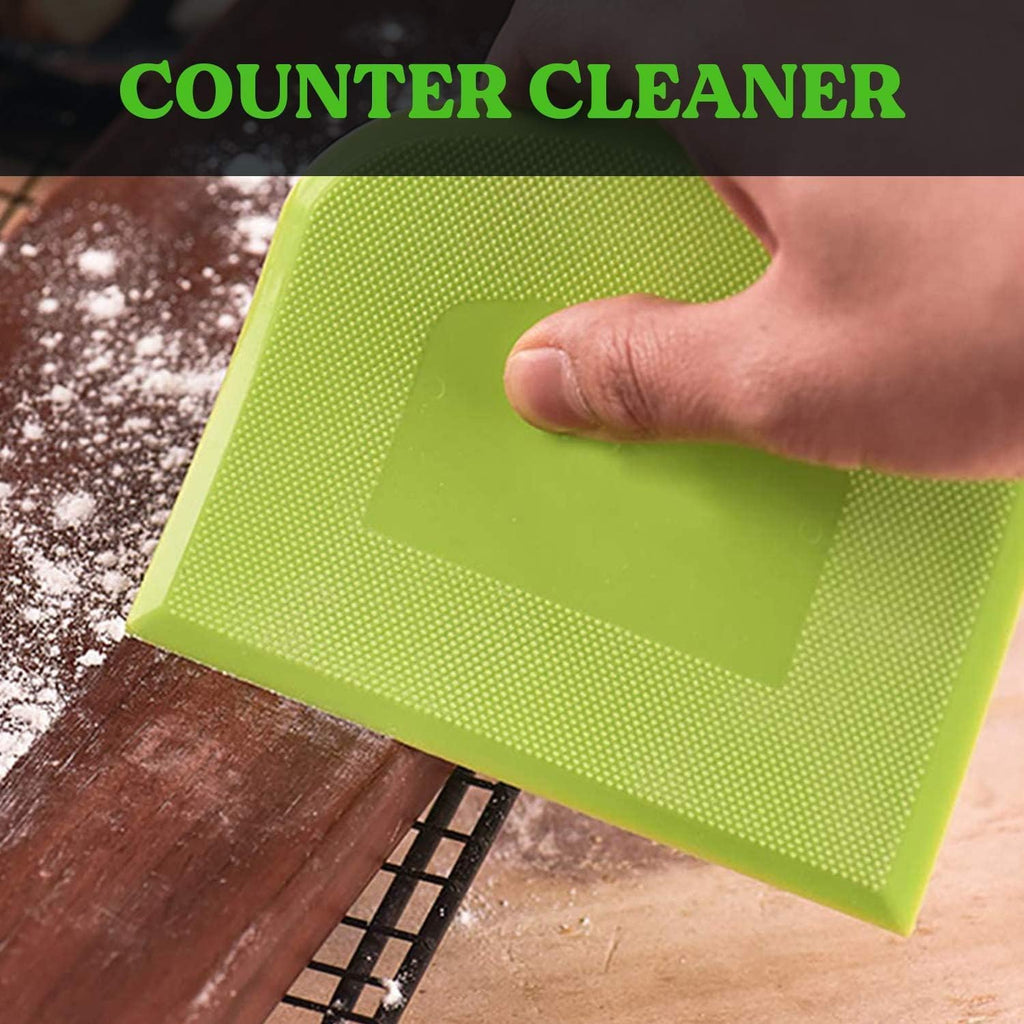 SURDOCA Dough Scraper Bench Scraper - 3P 4.7x3.7" Plastic Flexible Bowl