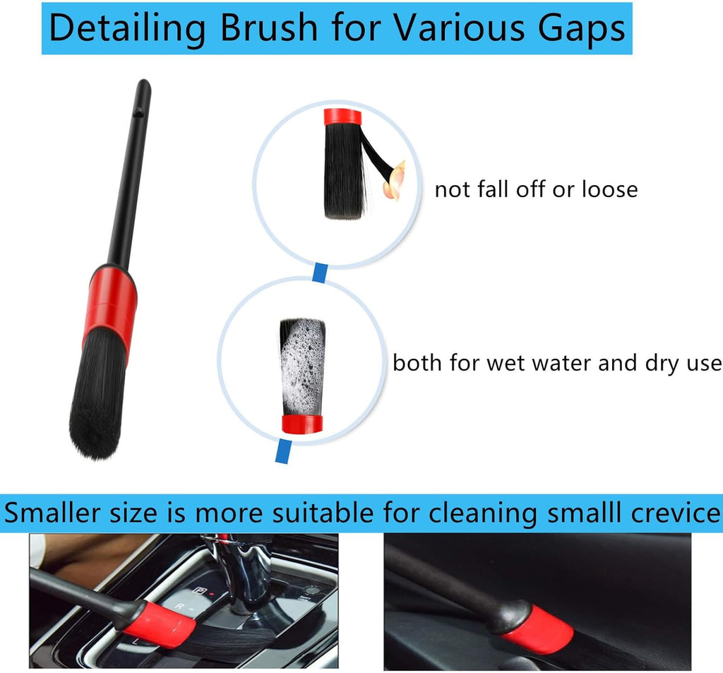 Fitosy Car Interior Duster Detail Brush Cleaning Gel Kit, Soft Dash Vent