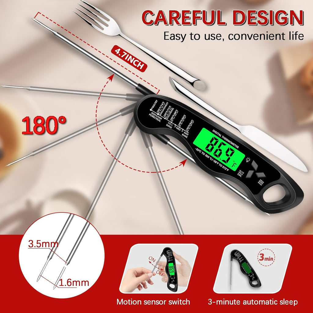 Meat Thermometer Digital•?ÎIP67 Waterproof Cooking Thermometer with