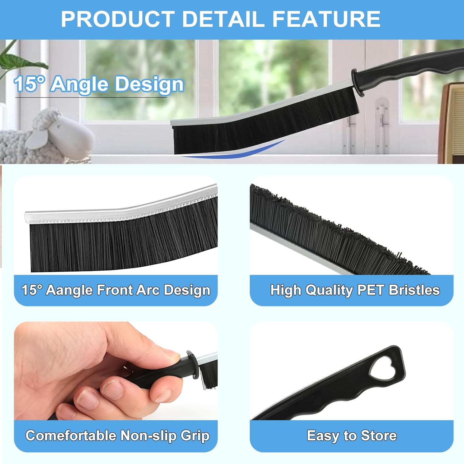 Dfacio 11Pcs Crevice Cleaning Brush Set, Hard Bristle Cleaning Supplies for
