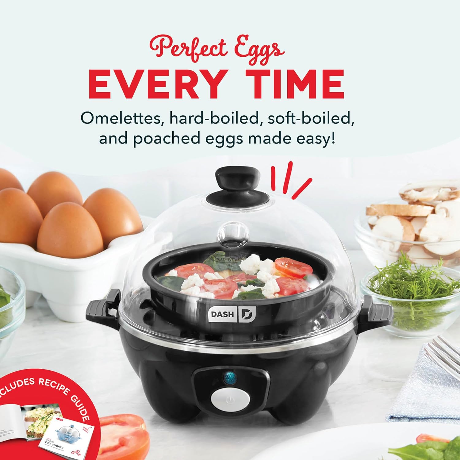Dash Rapid Egg Cooker - Boiler, Poacher & Steamer - Includes Measuring &