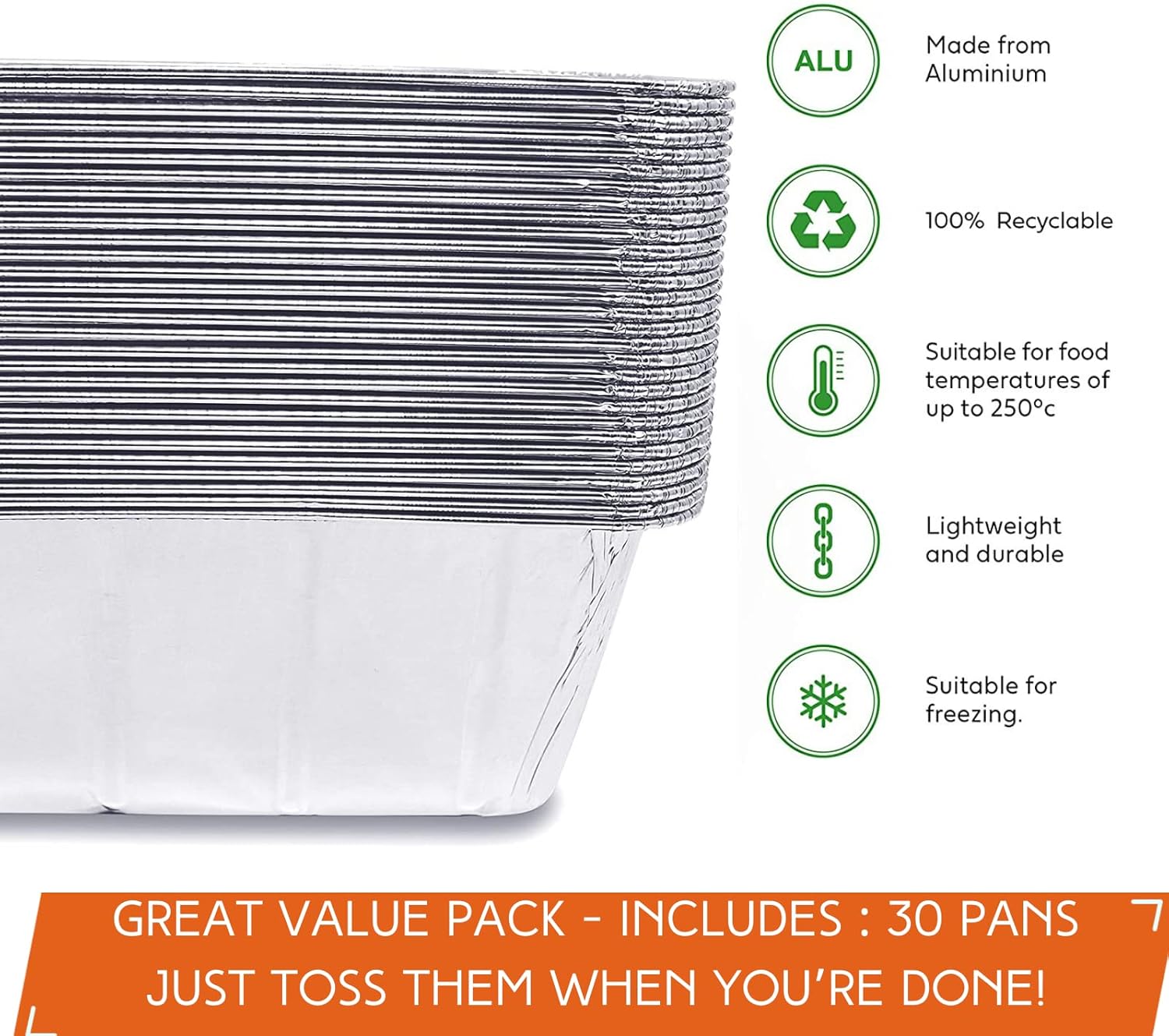 Findful 30-Pack Drip Pans Liners for Blackstone Griddle Accessories, Aluminum