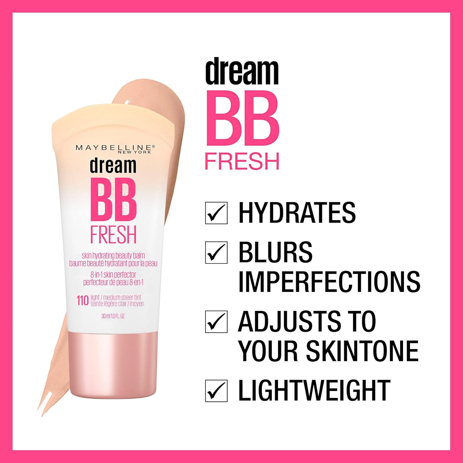 Maybelline Dream Fresh Skin Hydrating BB cream, 8-in-1 Skin Perfecting Beauty